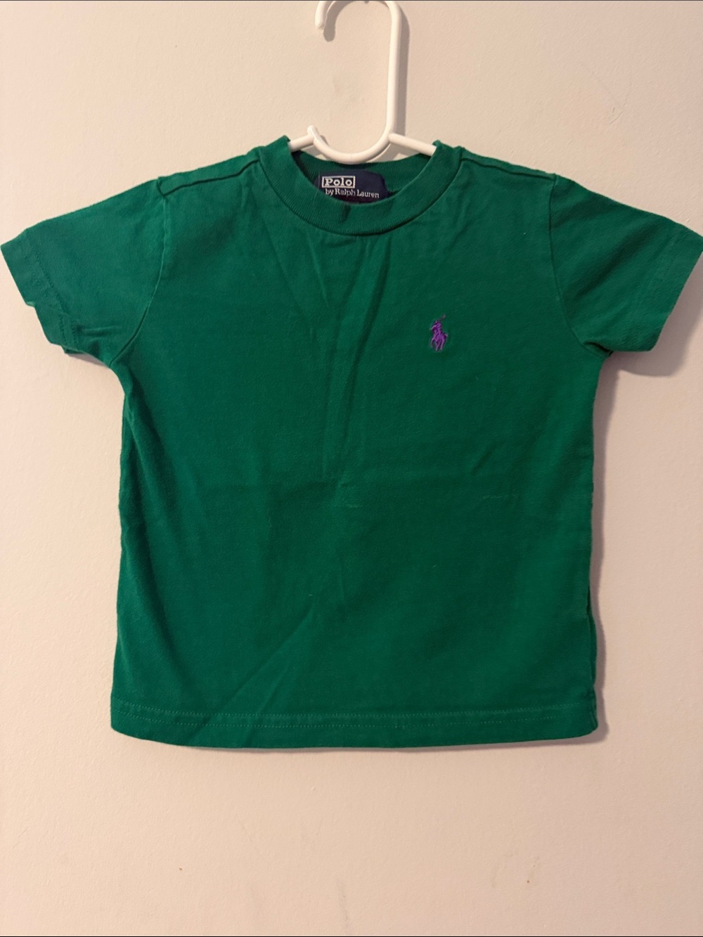 Polo by Ralph Lauren Kids Emerald Green Short-Sleeve Tee with Purple Pony